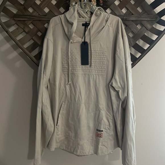 NWT AKOO Men's Lightweight Beige Hoodie size 4XLarge - Picture 2 of 5